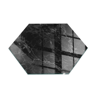 Zeshoekige plaat voor onder houtkachel Elegant marmerpatroon