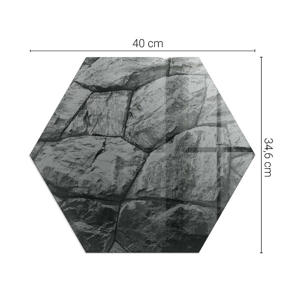 Zeshoekige onderplaat kachel Natuursteenpatroon