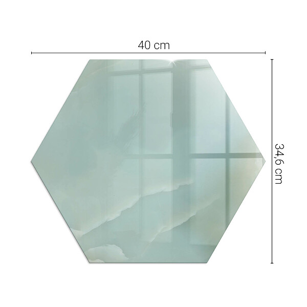 Zeshoekige plaat voor onder houtkachel Fijn marmerpatroon