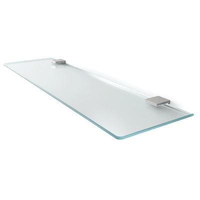 Semitransparante badkamerplanchet van gehard glas van 45 bij 13 cm