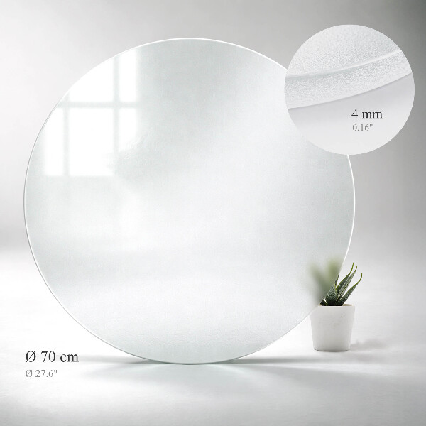 Rond glazen tafelblad in transparant glas