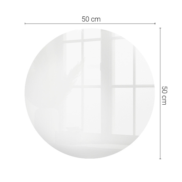 Ronde glazen tafelblad Zuiver wit