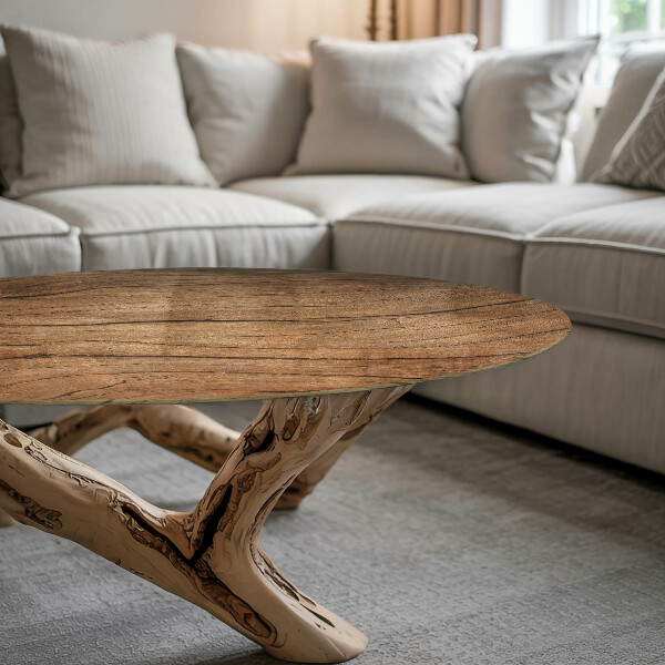 Ronde glazen tafelblad Stijlvol bosmotief