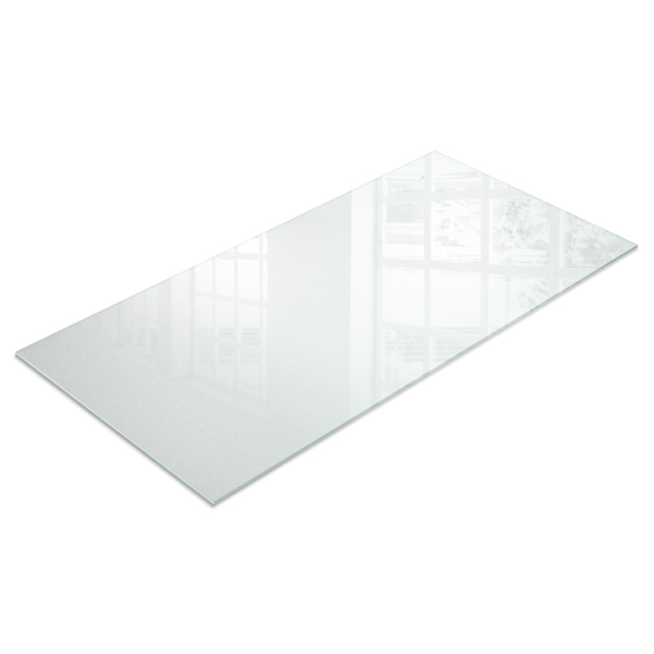 Rechthoekig translucide glas voor tafelblad