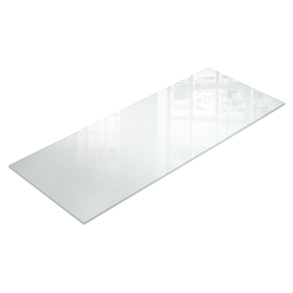 Rechthoekig translucide glas voor tafelblad