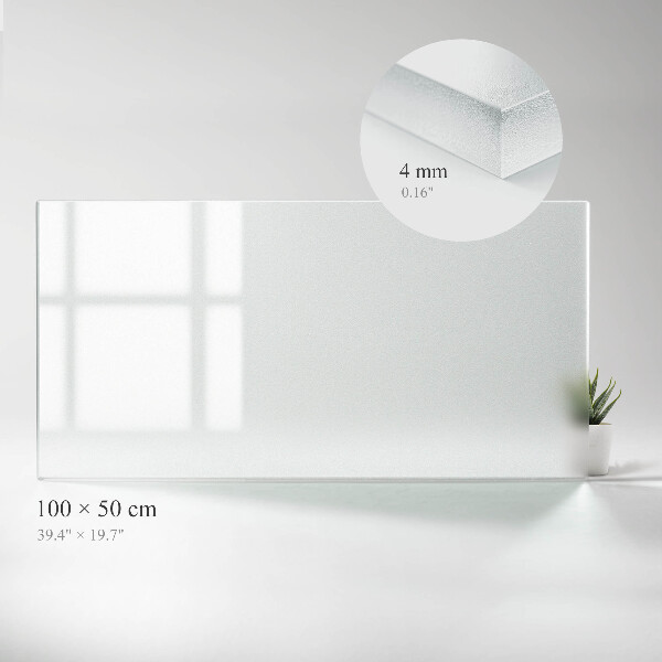 Rechthoekig translucide glas voor tafelblad