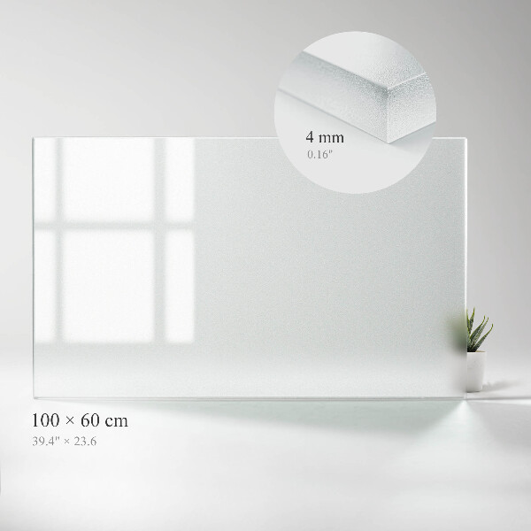 Rechthoekig translucide glas voor tafelblad