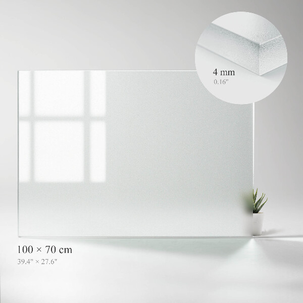 Rechthoekig translucide glas voor tafelblad