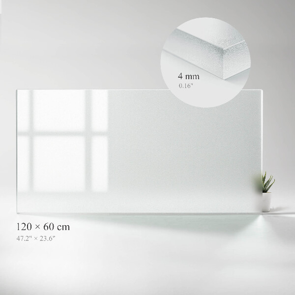 Rechthoekig translucide glas voor tafelblad