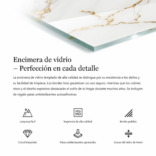 Rechthoekig tafelblad van glas Effen zwart elegant