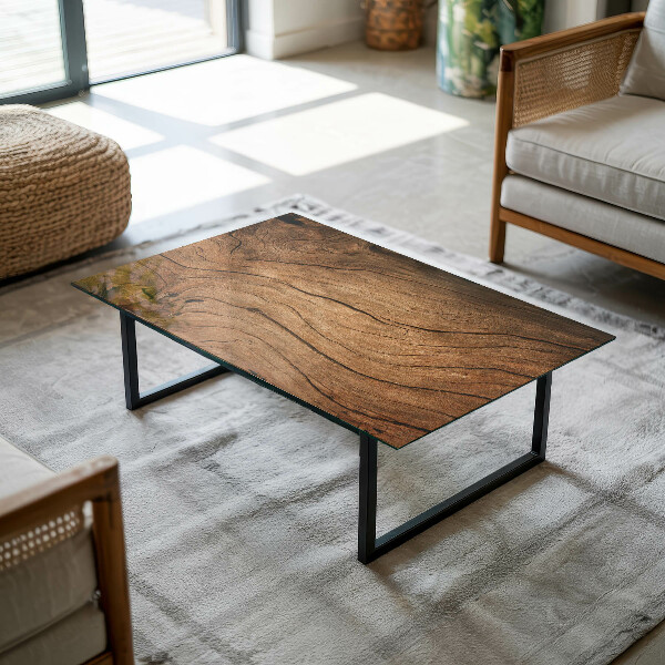 Rechthoekig tafelblad van glas Stijlvol bosmotief