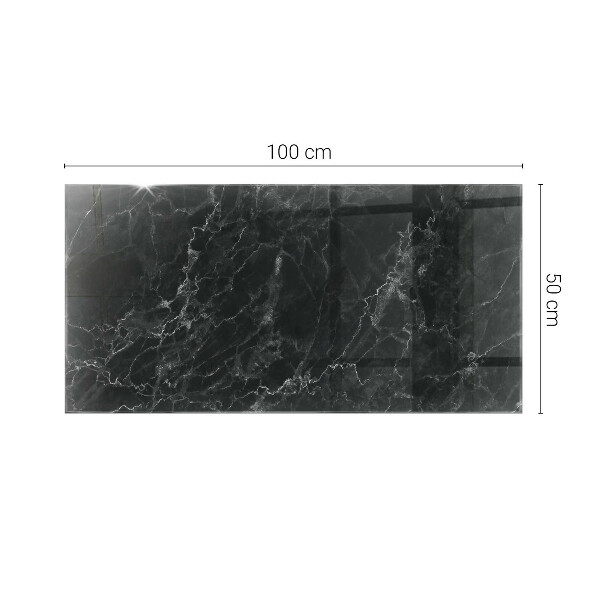 Rechthoekig tafelblad van glas Marmer met fijne aderen