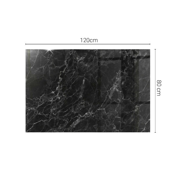 Rechthoekig tafelblad van glas Marmer met fijne aderen