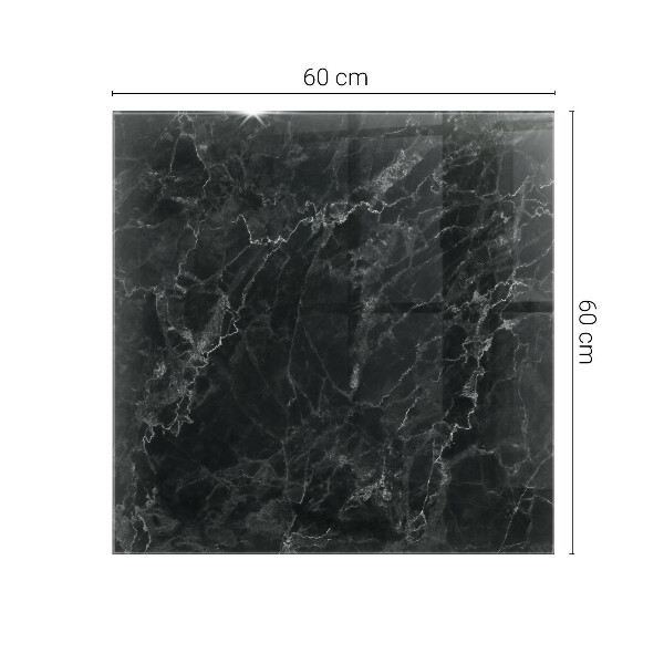 Rechthoekig tafelblad van glas Marmer met fijne aderen