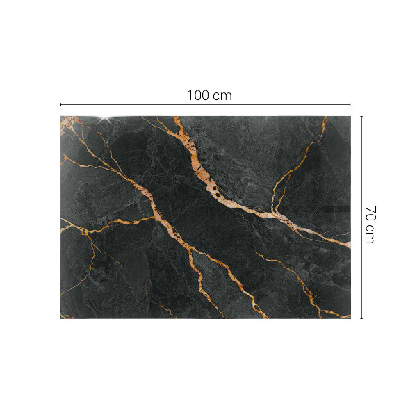 Rechthoekig tafelblad van glas Marmeraders in het ontwerp