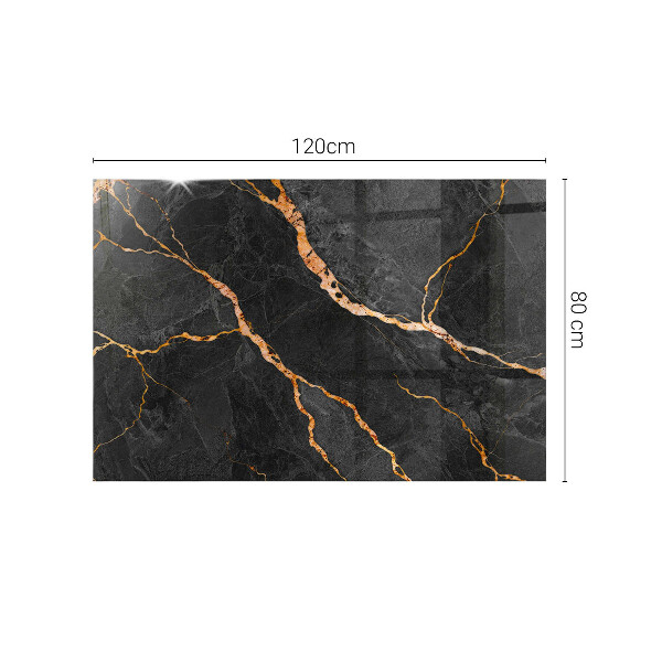 Rechthoekig tafelblad van glas Marmeraders in het ontwerp