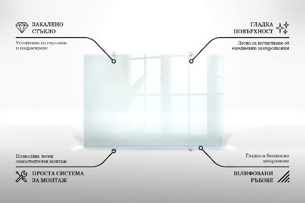 Glazen achterwand keuken transparant 140x70 cm