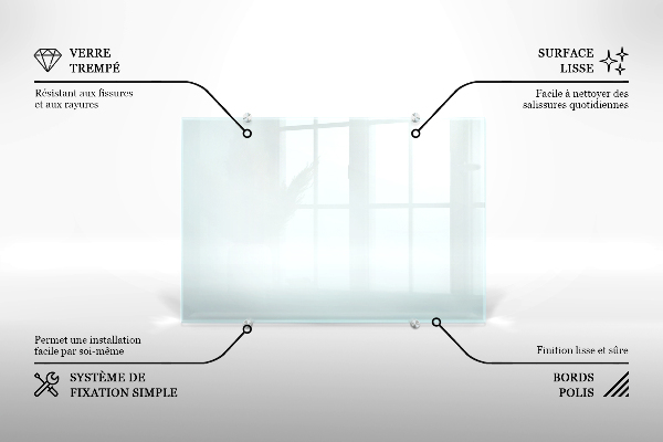 Glazen achterwand keuken transparant 140x70 cm