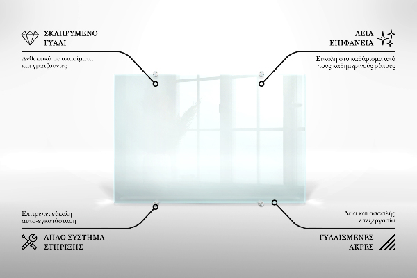 Glazen achterwand keuken transparant 140x70 cm