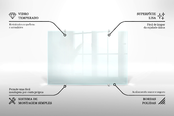 Glazen achterwand keuken transparant 140x70 cm