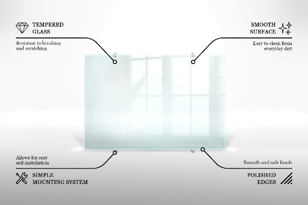 Glazen achterwand keuken transparant 140x70 cm