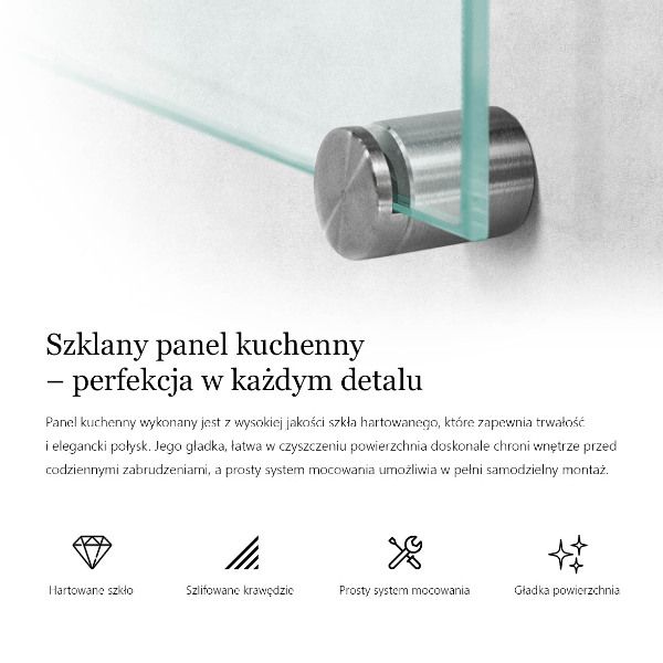 Achterwand keuken transparant 60x40 cm