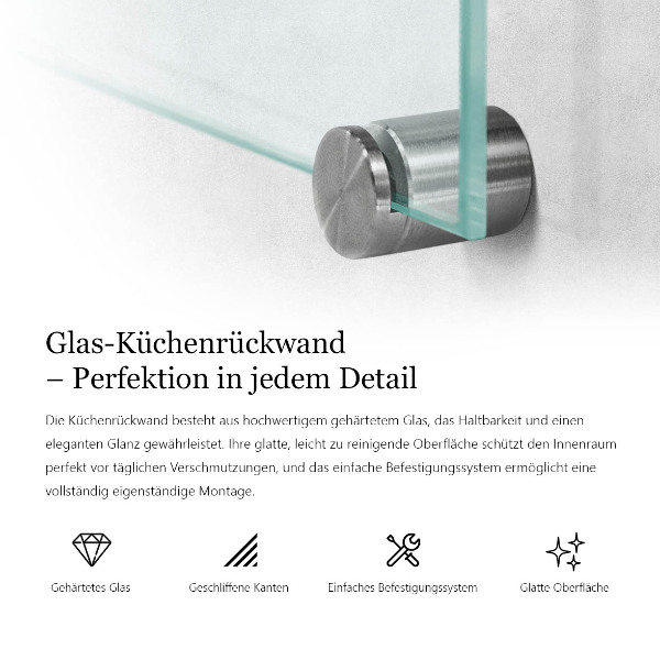 Achterwand keuken transparant 60x40 cm