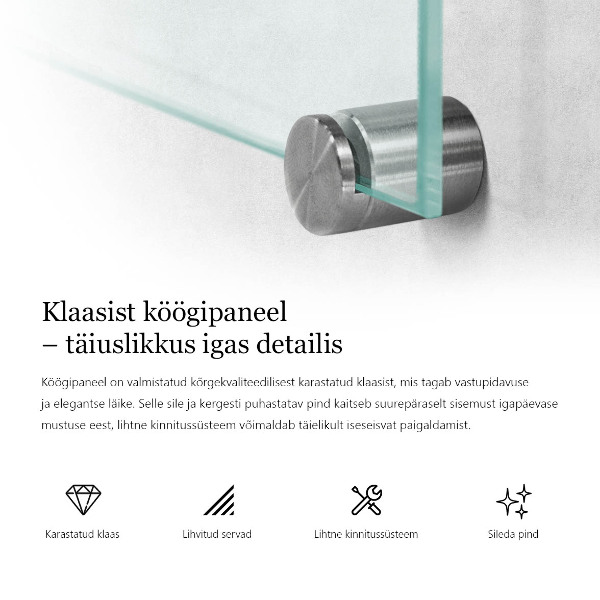 Achterwand keuken transparant 60x40 cm