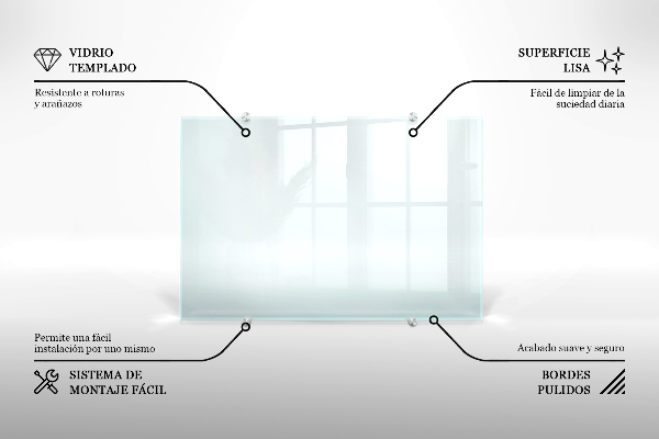 Achterwand keuken transparant 60x40 cm