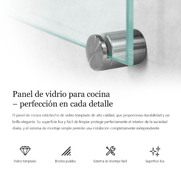 Achterwand keuken transparant 60x40 cm