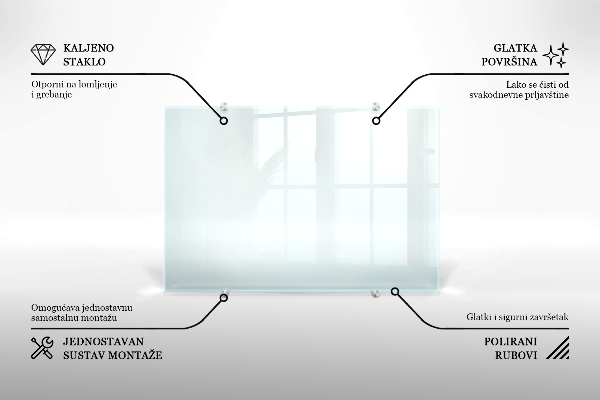Achterwand keuken transparant 60x40 cm