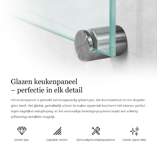 Achterwand keuken transparant 60x40 cm